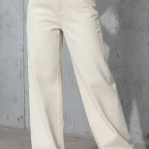 Women Regular Fit Beige Jeans
