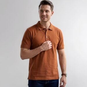 Men's Rust Orange Polo T-Shirt