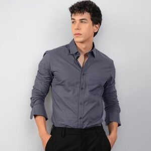 Men's Charcoal Grey Formal Shirt