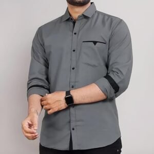 Men's Slate Grey Casual Shirt