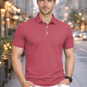 Men's Rose Pink Polo T-Shirt