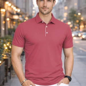 Men's Rose Pink Polo T-Shirt